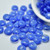 10mm Coin, Blue and Clear, 20 Beads Czech Glass