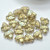 13x11mm Floret Champagne Gold AB, 8 Beads Czech Glass