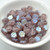 6mm Flat Daisy Matte Amethyst AB, 25 Beads Czech Glass