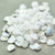 30 Beads - Rose Petal 8x7mm - Chalk AB - Czech Glass