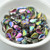 8x5mm Drop, Side Taper 2-Hole Crystal Vitrail, 30 Beads Czech Glass