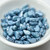 8x5mm Drop, Side Taper 2-Hole Chalk Baby Blue Luster, 30 Beads Czech Glass
