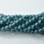 100 Beads - 4mm Round Teal Splash - Czech Glass Rounds
