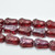 12x8mm Tulip Ruby Vega, Czech Glass, 12 Beads