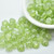 Baroque Cabochon 7mm 2-Hole Lime Silver White, 20 Beads Czech Glass