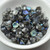 7x5mm Bell Flower Cup Crystal Graphite Rainbow, 25 Beads Czech Glass