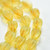 10x15mm Fluted Oval Yellow Topaz, 6 Beads Czech Glass