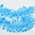 3x11mm Dagger, 50 Beads, Aqua, Czech Glass