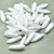 5x16mm Dagger, Chalk White Shimmer, 25 Beads Czech Glass