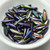 25 Beads - 5x16mm Dagger Czech Glass Magic Purple