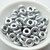15 Beads - 10mm Ring, Matte Aluminum Silver, Czech Glass