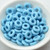 15 Beads - 10mm Ring, Opaque Blue Turquoise, Czech Glass