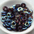 15 Beads - 10mm Ring, Dark Amethyst AB, Czech Glass