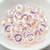 15 Beads - 10mm Ring, Light Rosaline Capri, Czech Glass