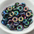 15 Beads - 10mm Ring, Crystal Magic Blue, Czech Glass