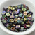 30 Beads - Rose Petal 8x7mm - Crystal Magic Purple - Czech Glass