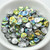 30 Beads - Rose Petal 8x7mm - Crystal Vitrail - Czech Glass