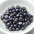 20 Beads - Cabochon 6mm 2-Hole Polychrome Blackberry, Czech Glass