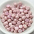 20 Beads - Cabochon 6mm 2-Hole Chalk Lilac Luster, Czech Glass