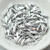 3x11mm Dagger Crystal Full Labrador Silver, 25 Beads, Czech Glass