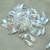 3x11mm Dagger Crystal AB, 25 Beads, Czech Glass