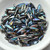 3x11mm Dagger Graphite Rainbow, 25 Beads, Czech Glass