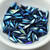 3x11mm Dagger Jet AB, 25 Beads, Czech Glass