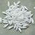 3x11mm Dagger Chalk Shimmer, 25 Beads, Czech Glass