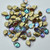 5x7mm Pip Crystal Golden Rainbow Czech Glass, 25 Beads