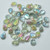 5x7mm Pip Crystal Green Rainbow Czech Glass, 25 Beads