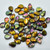 5x7mm Pip Crystal Magic Copper Czech Glass, 25 Beads