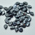 5x7mm Pip Jet Full Blue Hematite Czech Glass, 25 Beads