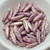 5x16mm Dagger Chalk Terracotta Purple, 25 Beads Czech Glass