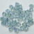 Ginko 7.5mm x 7.5mm 2-hole Confetti Blue Green, 35 Beads