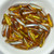 5x16mm Dagger Amber Celsian, 25 Beads Czech Glass
