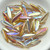 5x16mm Dagger Crystal Lemon Rainbow, 25 Beads Czech Glass