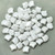 Ginko 7.5mm x 7.5mm 2-hole Chalk White Luster, 35 Beads