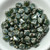 Ginko 7.5mm x 7.5mm 2-hole Aquamarine Rembrandt, 35 Beads
