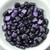 Ginko 7.5mm x 7.5mm 2-hole Polychrome Black Raspberry, 35 Beads
