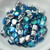 Ginko 7.5mm x 7.5mm 2-hole Backlit Aquasol, 35 Beads