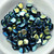 Ginko 7.5mm x 7.5mm 2-hole Jet Full AB, 35 Beads