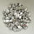 30 Beads - 5x8mm Amos® Par Puca® Two Hole Drop Shape Matte Silver Aluminum Czech Glass