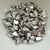 30 Beads - 5x8mm Amos® par Puca® Two Hole Drop Shape Argentees