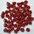 4x6mm Bell Flower Transparent Ruby Gold Inlay, 30 Beads Czech Glass