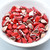 5x8mm Amos® par Puca® Two Hole Drop Shape (30 Beads) Opaque Coral Red Capri Gold - Czech Glass