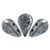 30 Beads - 5x8mm Amos® par Puca® Two Hole Drop Shape Metallic Matte Old Silver Spotted