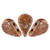5x8mm Amos® par Puca® Two Hole Drop Shape (30 Beads) Opaque Choco Tweedy - Czech Glass