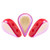 5x8mm Amos® par Puca® Two Hole Drop Shape (30 Beads) Opaque Coral Red AB - Czech Glass