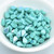 5x8mm Amos® par Puca® Two Hole Drop Shape (30 Beads) Opaque Green Turquoise AB - Czech Glass