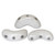 25 Beads - Arcos® par Puca® Paris Opaque White Ceramic Look - Czech Glass